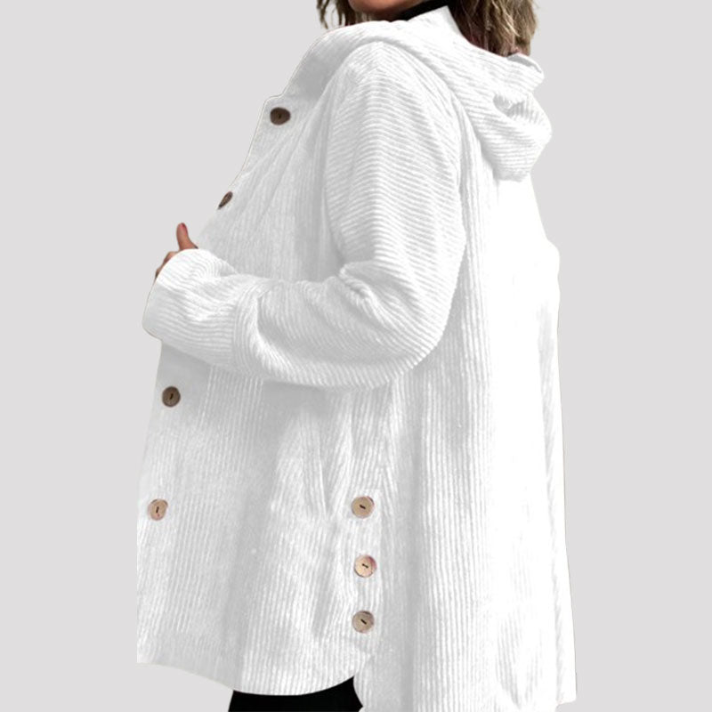 Lavoisier™ | – Veste décontractée en velours côtelé avec capuche pour l’automne