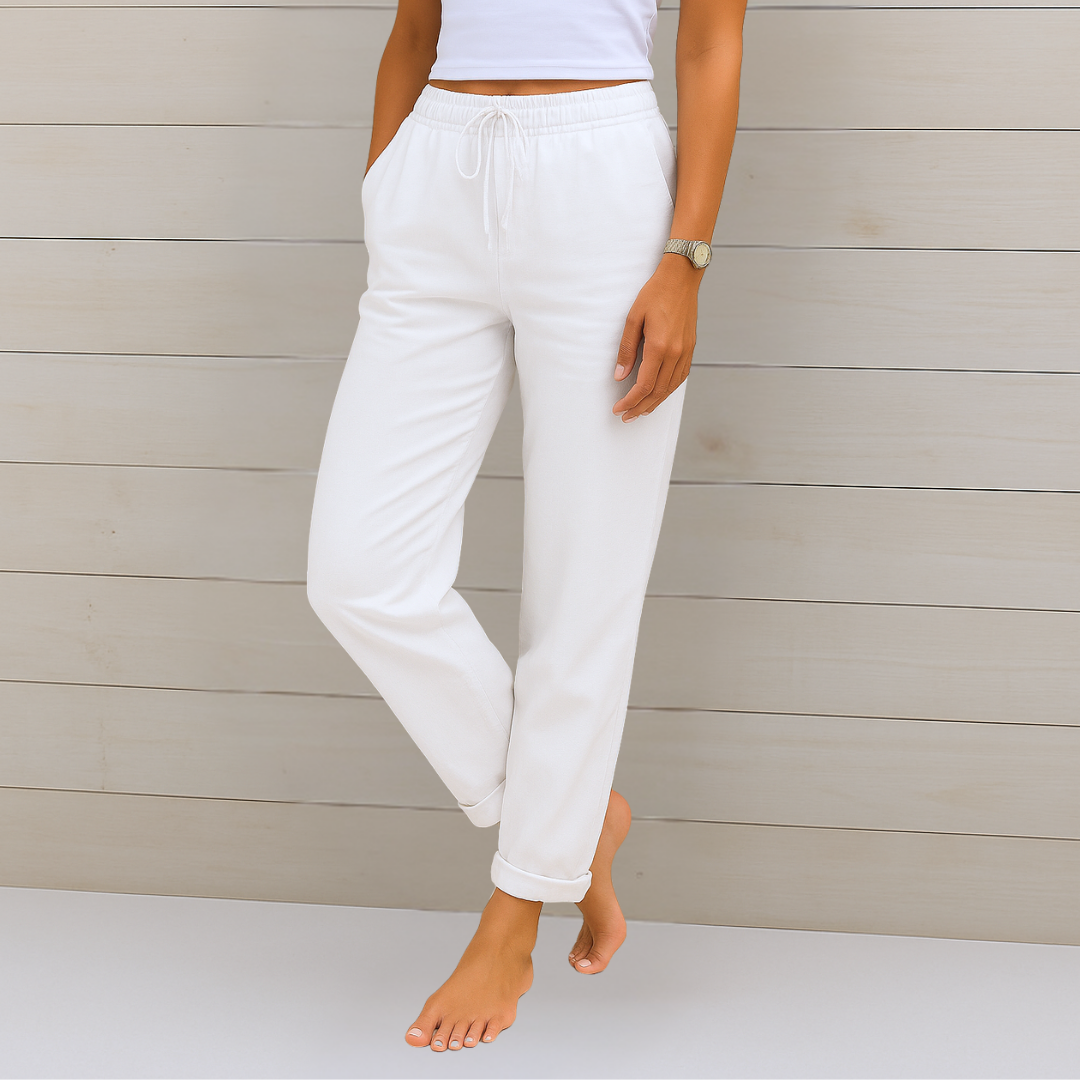Lavoisier™ | Maja - Pantalons Stretch en Lin Respirant Premium