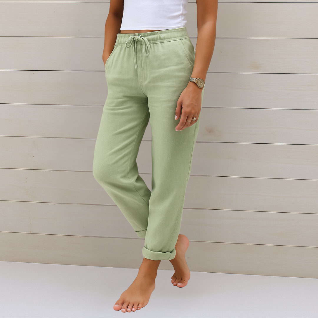 Lavoisier™ | Maja - Pantalons Stretch en Lin Respirant Premium