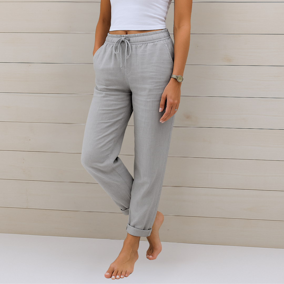 Lavoisier™ | Maja - Pantalons Stretch en Lin Respirant Premium