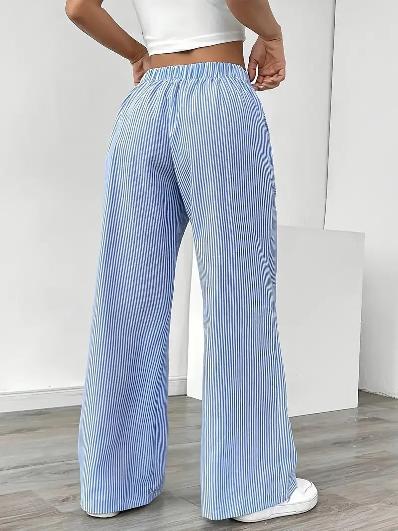Lavoisier™ | Louise - Pantalons Rayés Décontractés