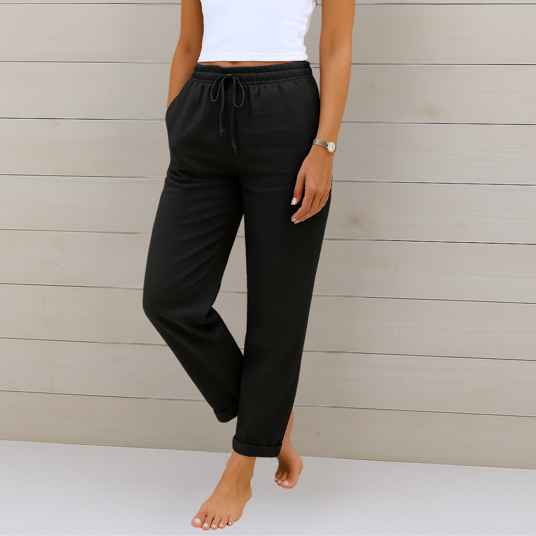 Lavoisier™ | Maja - Pantalons Stretch en Lin Respirant Premium