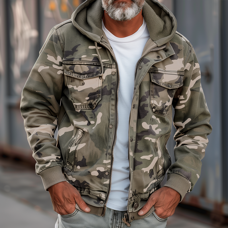 Lavoisier™ | Fabian - Veste Cargo Camouflage Élégante