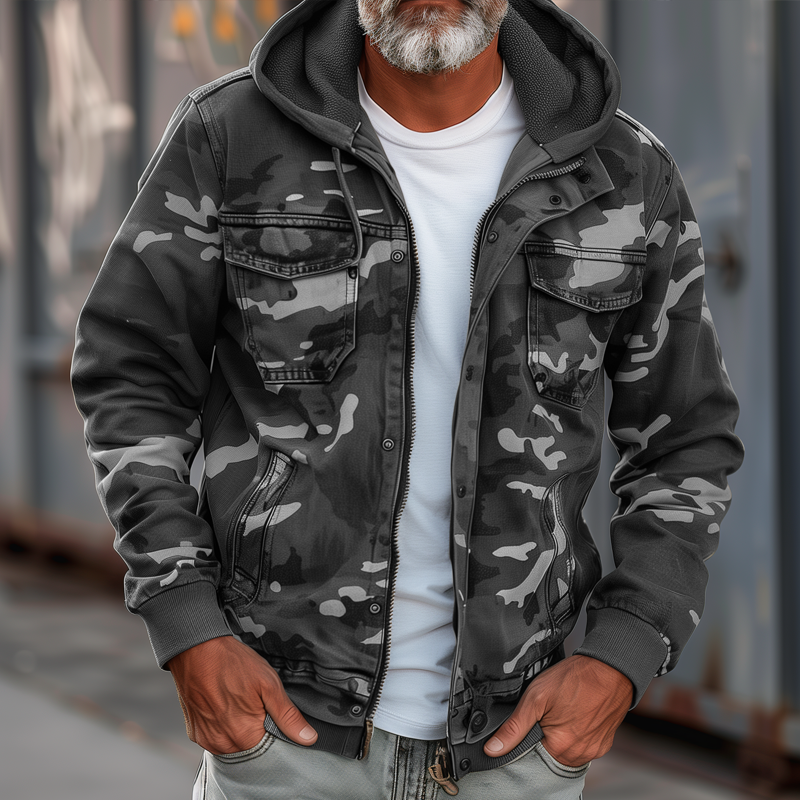 Lavoisier™ | Fabian - Veste Cargo Camouflage Élégante