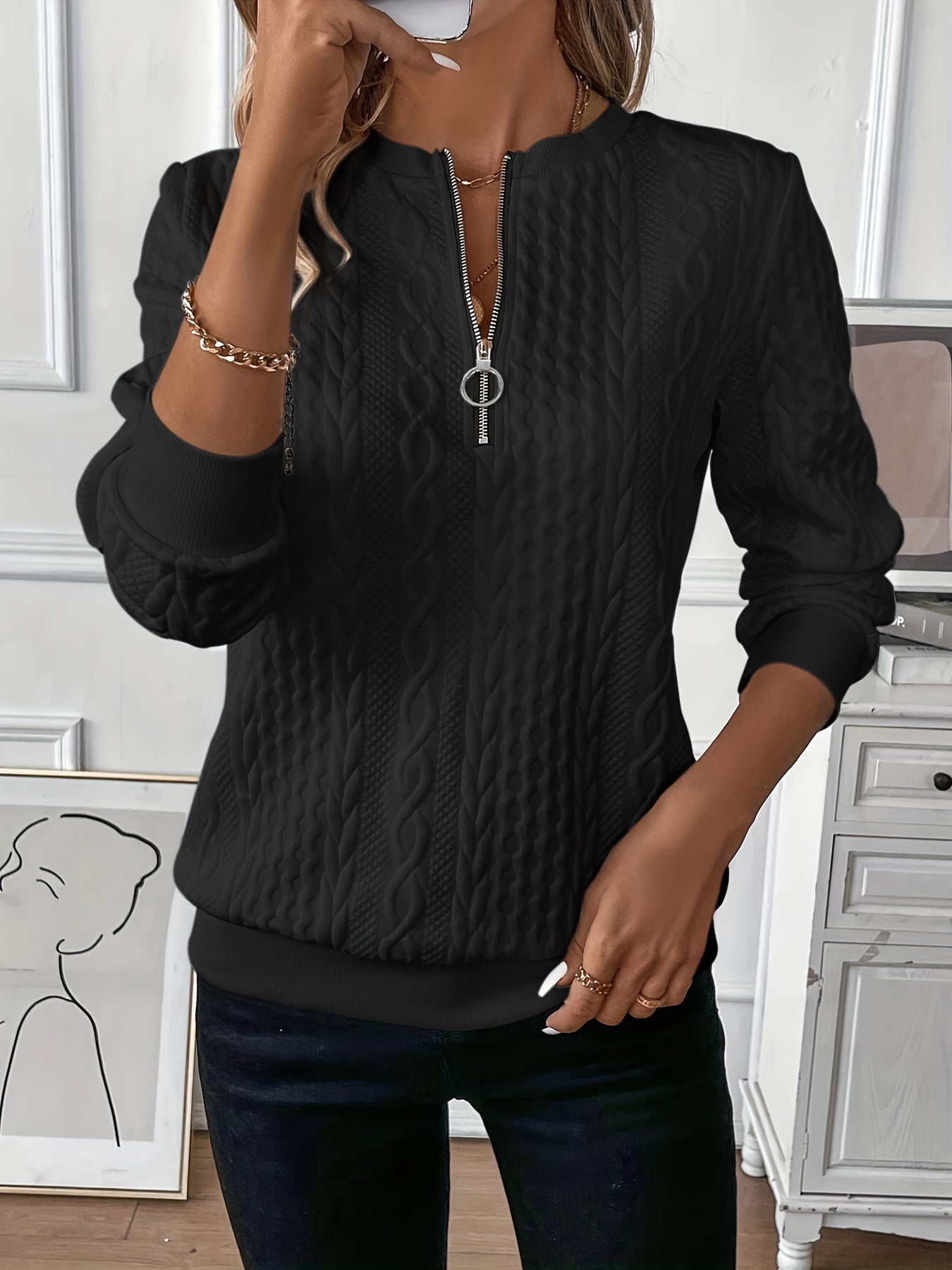 Lavoisier™ | Lucia - Pull À Zip Élégant