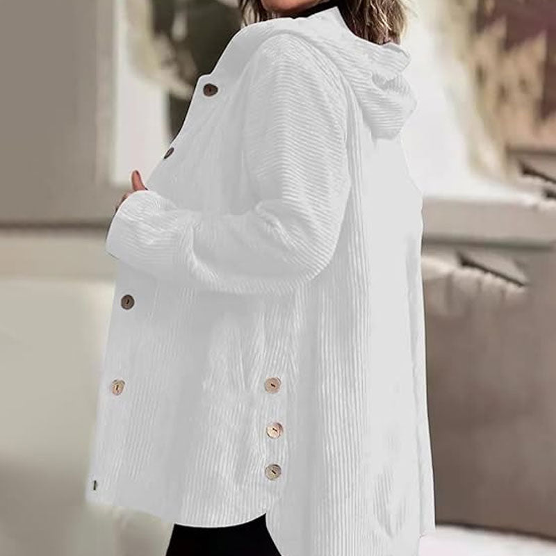 Lavoisier™ | – Veste décontractée en velours côtelé avec capuche pour l’automne