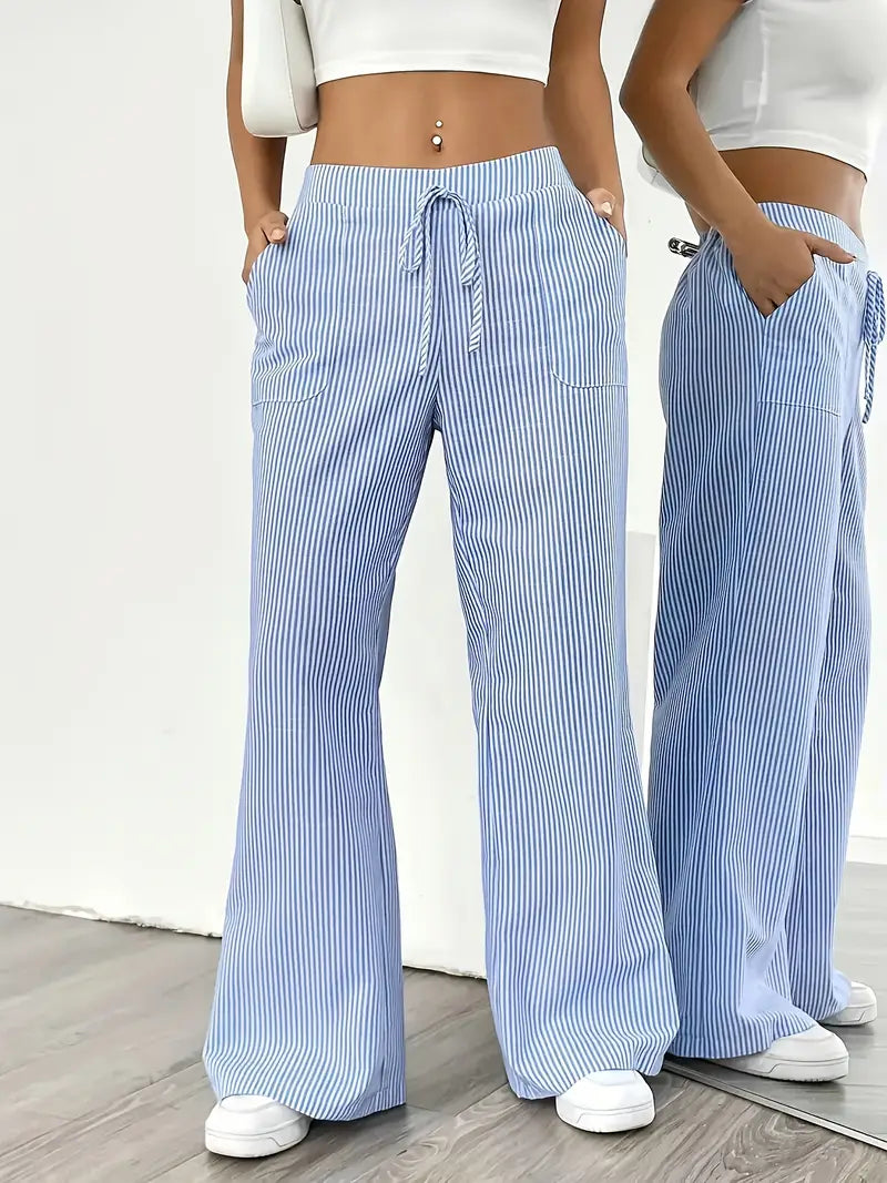 Lavoisier™ | Louise - Pantalons Rayés Décontractés