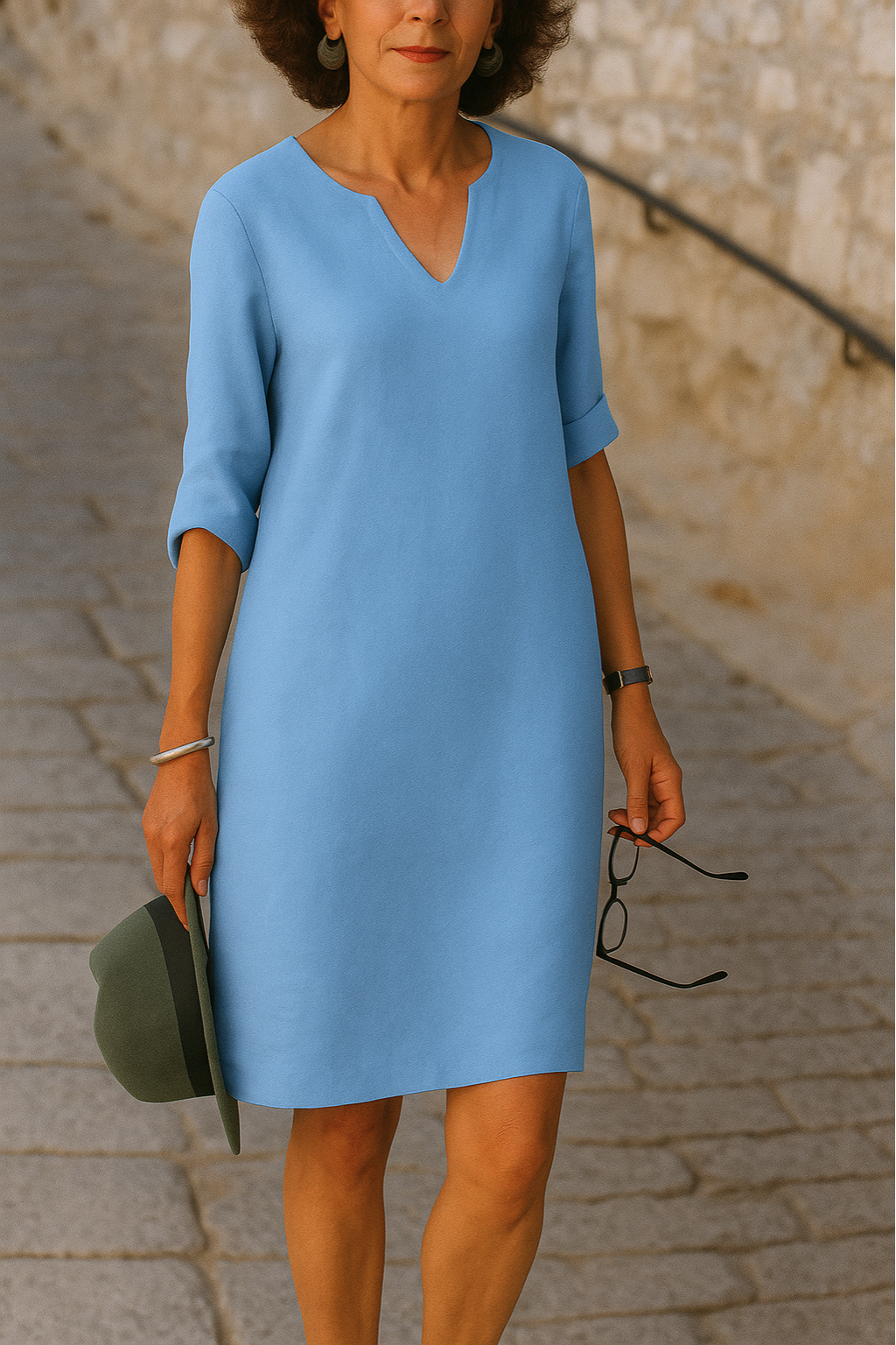 Lavoisier™ | Lisette - Robe Élégante à Encolure en V