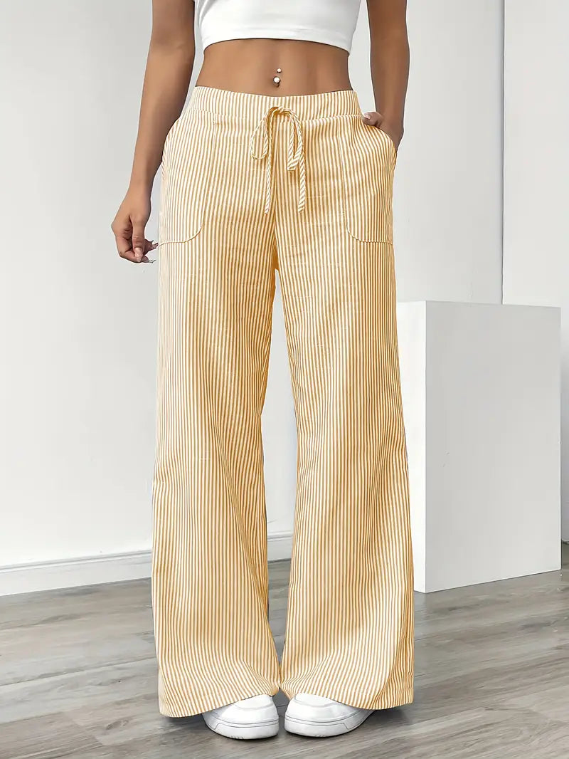 Lavoisier™ | Louise - Pantalons Rayés Décontractés