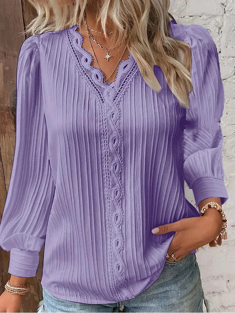 Lavoisier™ | Lilly - Élégante Blouse Plissée