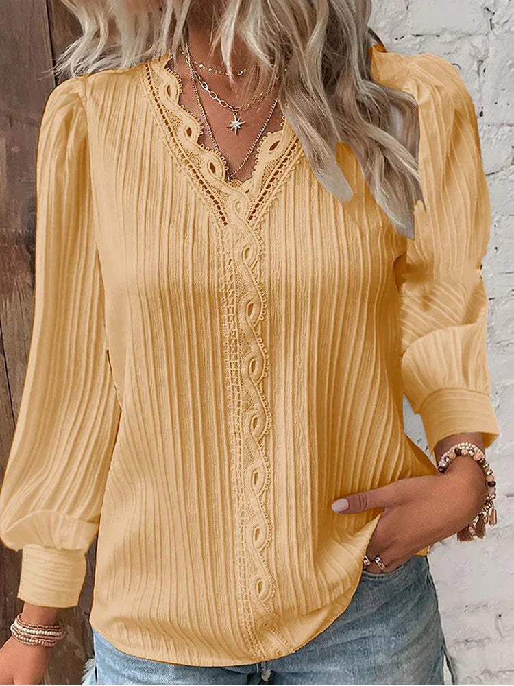Lavoisier™ | Lilly - Élégante Blouse Plissée
