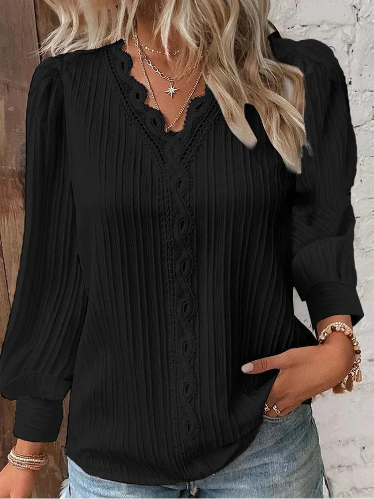 Lavoisier™ | Lilly - Élégante Blouse Plissée