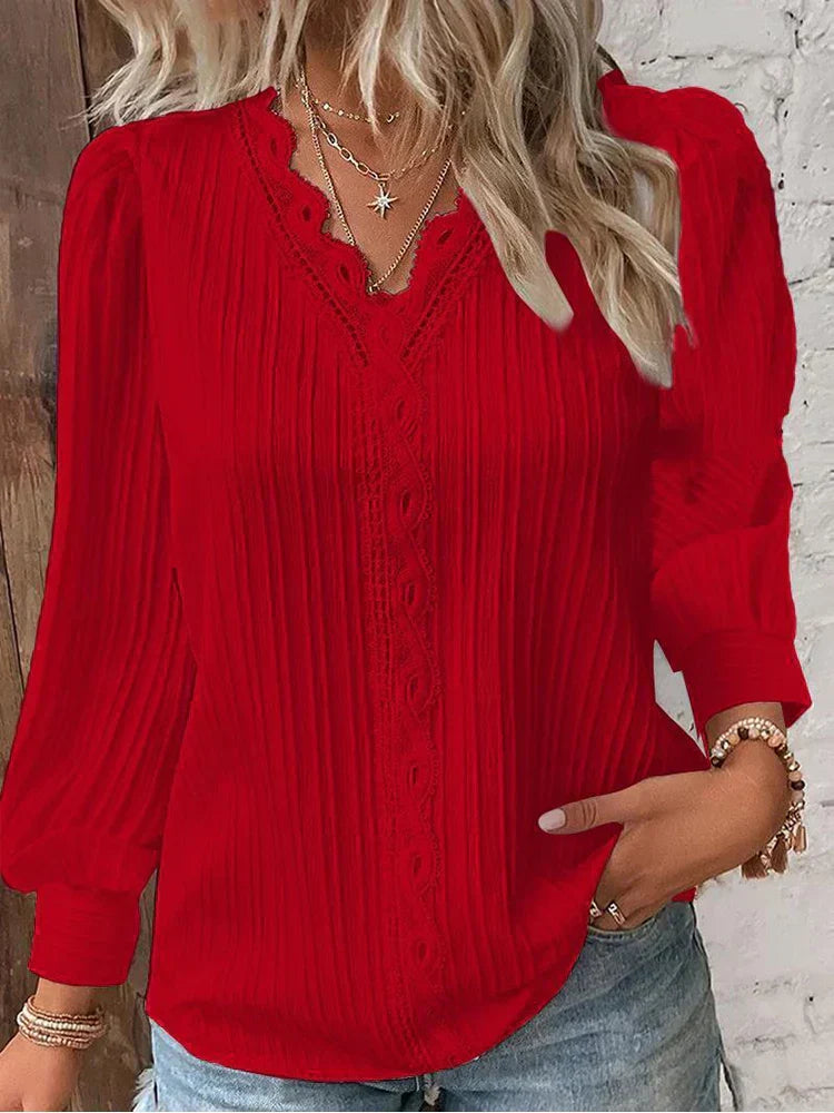 Lavoisier™ | Lilly - Élégante Blouse Plissée