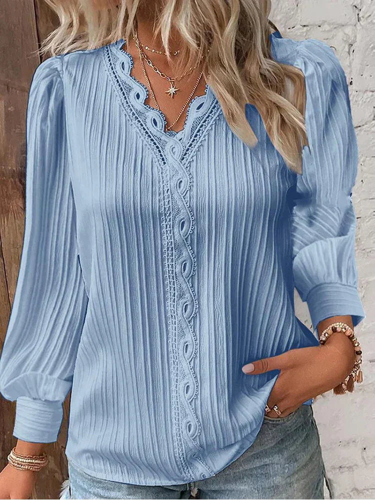 Lavoisier™ | Lilly - Élégante Blouse Plissée