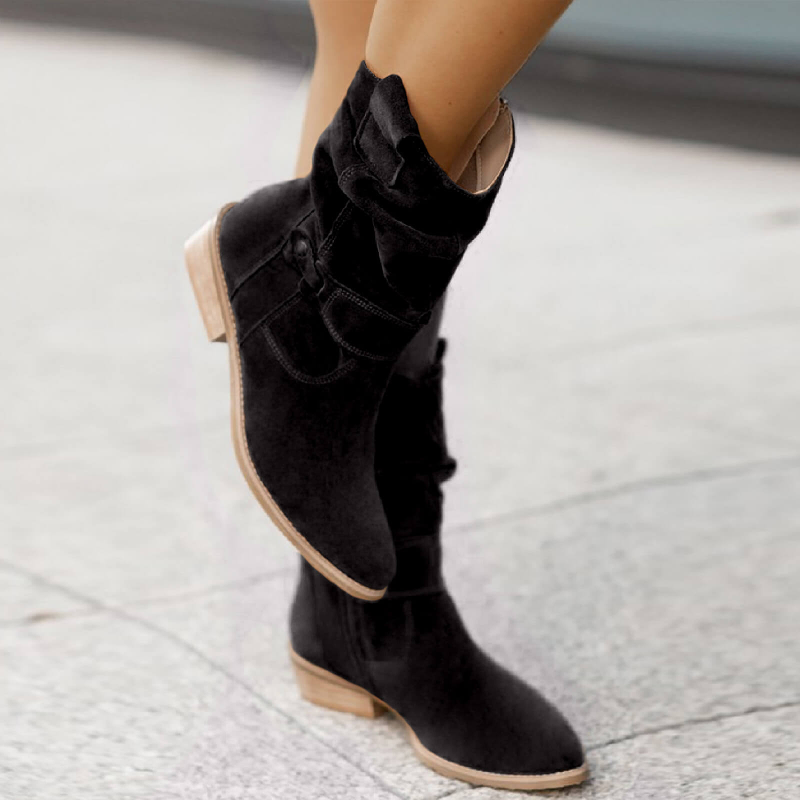 Lavoisier™ | Celine - Bottes en Suède Élégantes