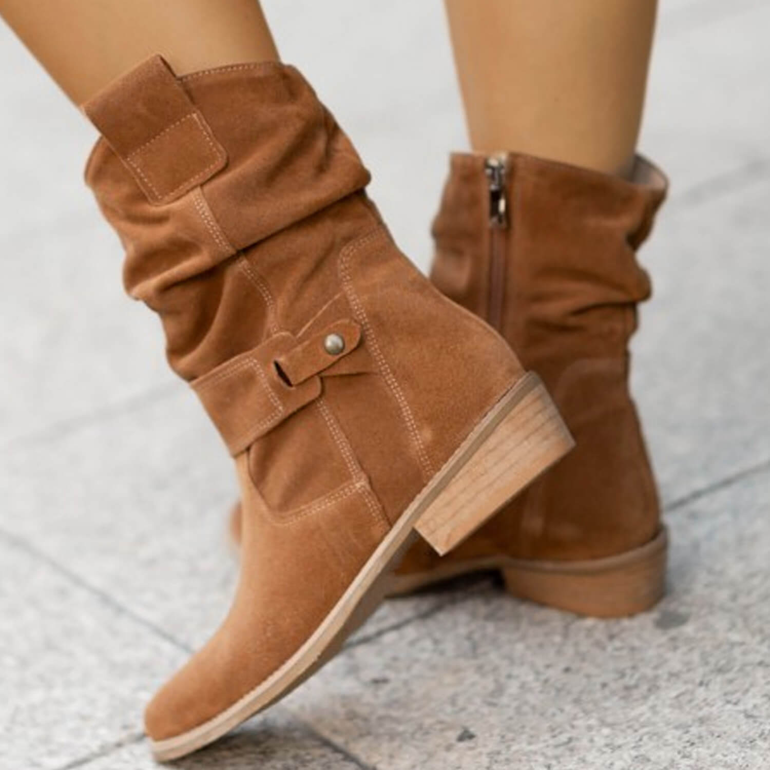 Lavoisier™ | Celine - Bottes en Suède Élégantes