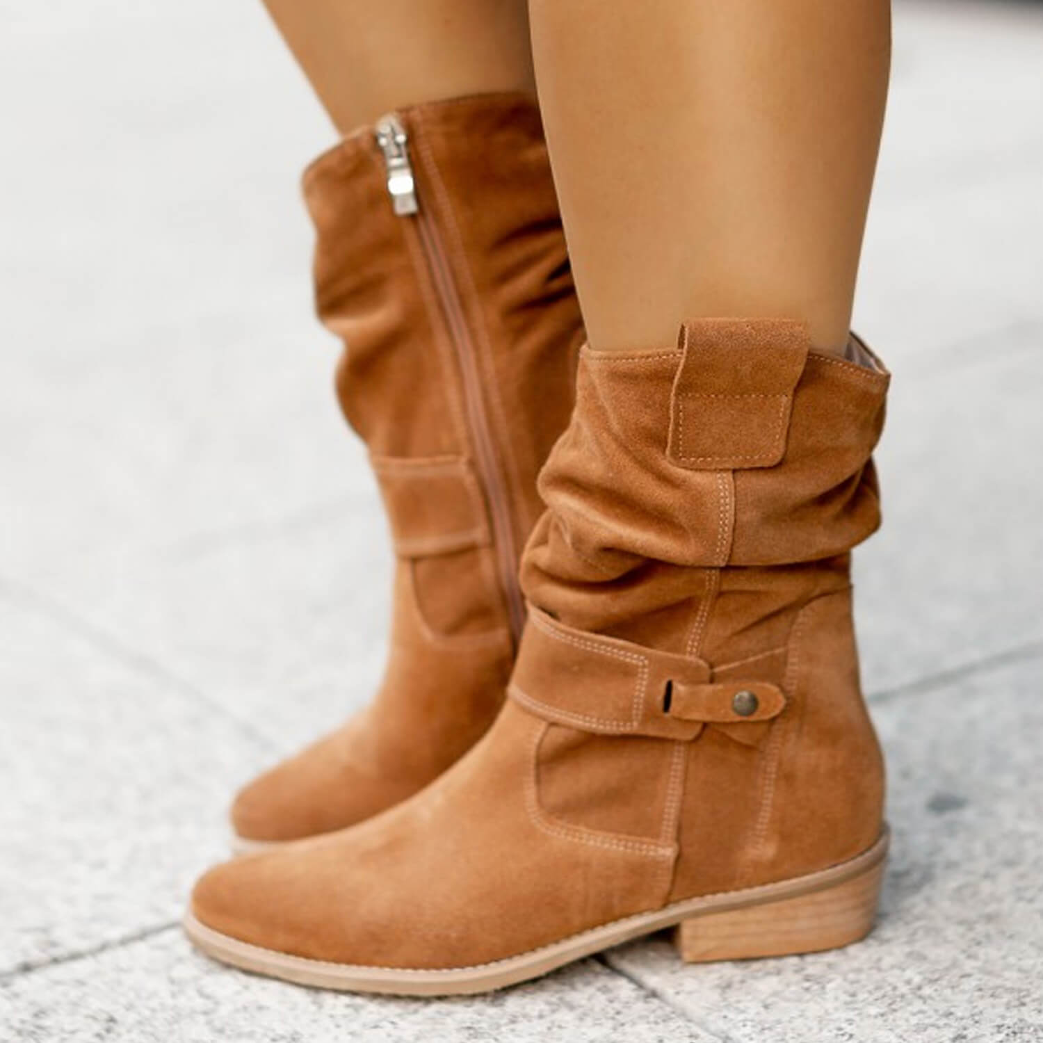 Lavoisier™ | Celine - Bottes en Suède Élégantes