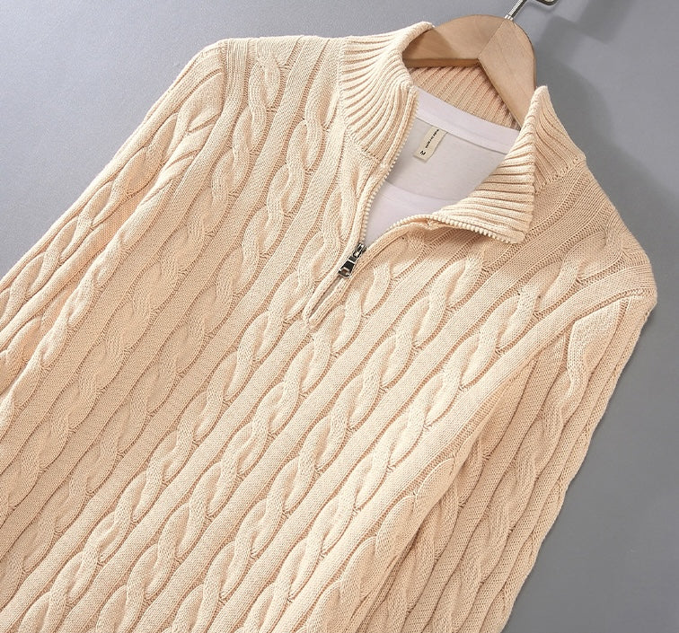 Lavoisier™ | Pull Torsadé Demi-Zip