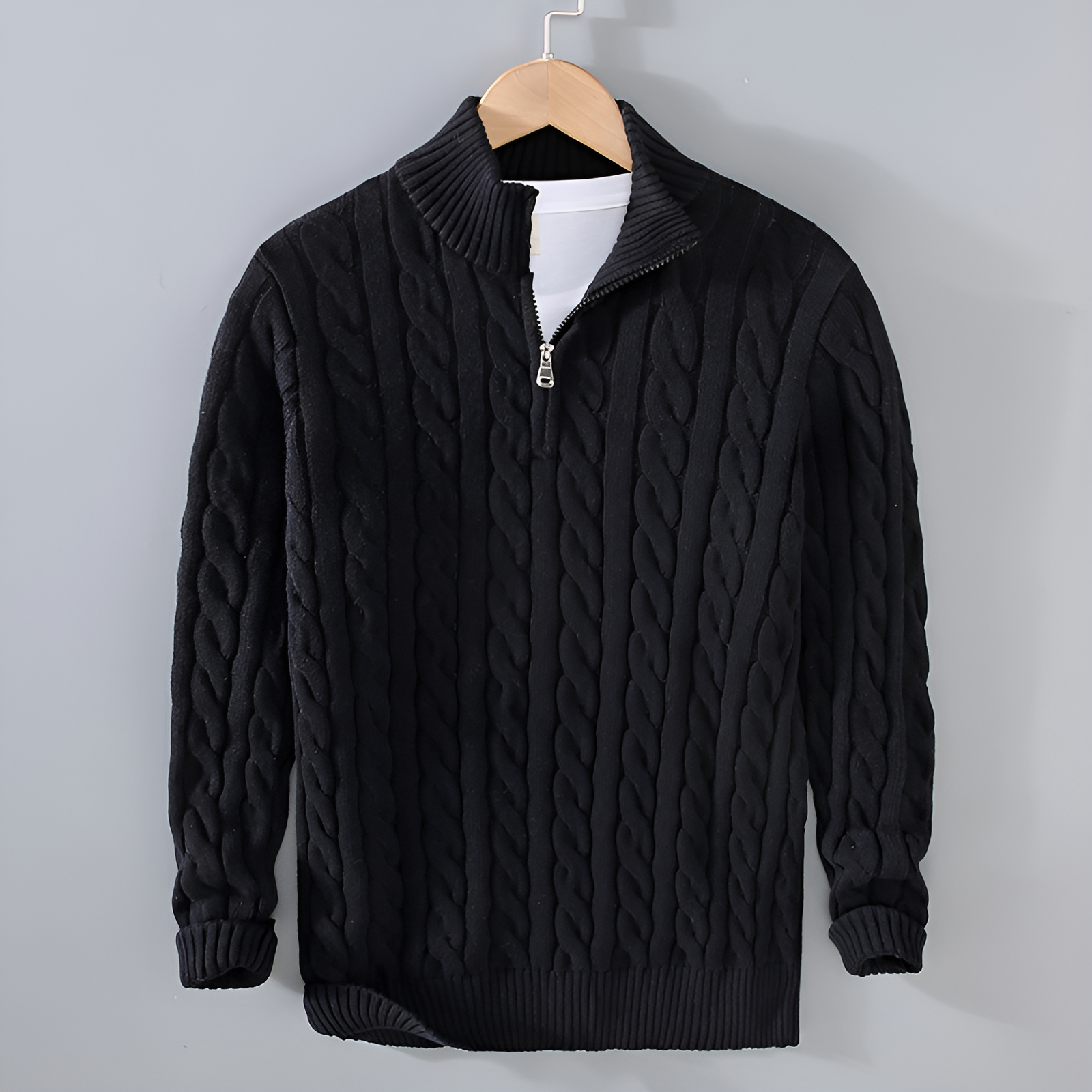 Lavoisier™ | Pull Torsadé Demi-Zip
