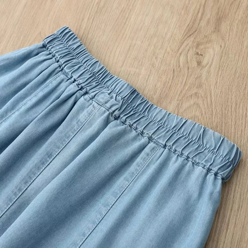Lavoisier™ | Liora Bay - Jupe Midi en Denim Léger
