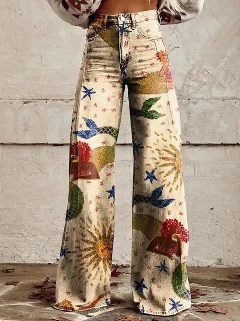 Lavoisier™ | Azly - Pantalon floral décontracté et élégant