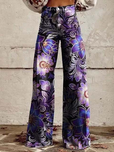 Lavoisier™ | Azly - Pantalon floral décontracté et élégant