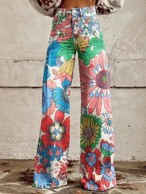 Lavoisier™ | Azly - Pantalon floral décontracté et élégant