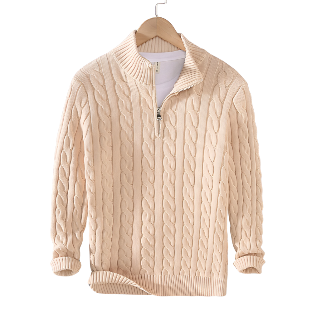 Lavoisier™ | Pull Torsadé Demi-Zip