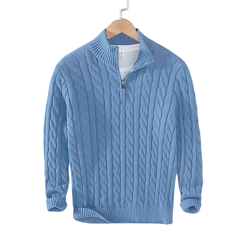 Lavoisier™ | Pull Torsadé Demi-Zip