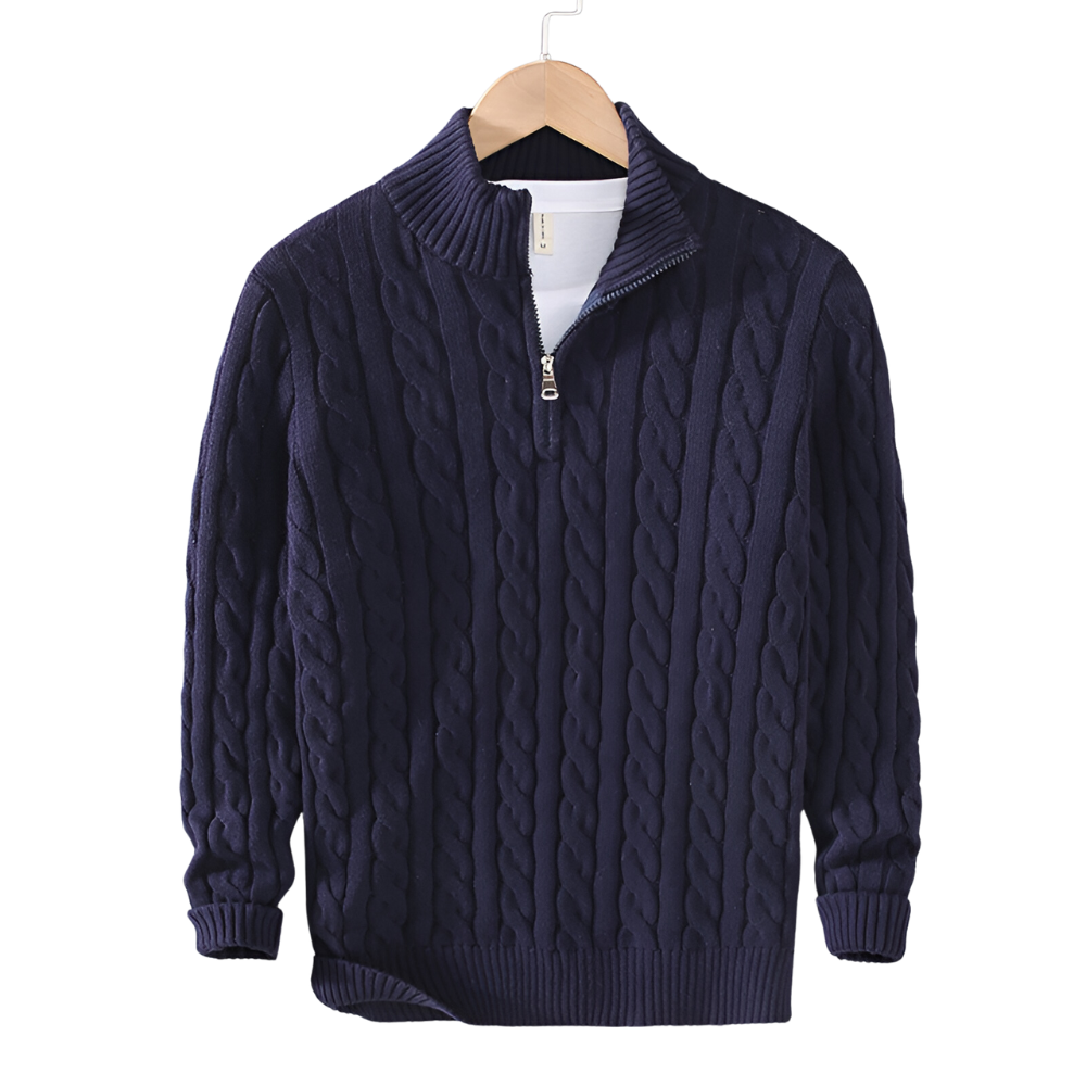 Lavoisier™ | Pull Torsadé Demi-Zip