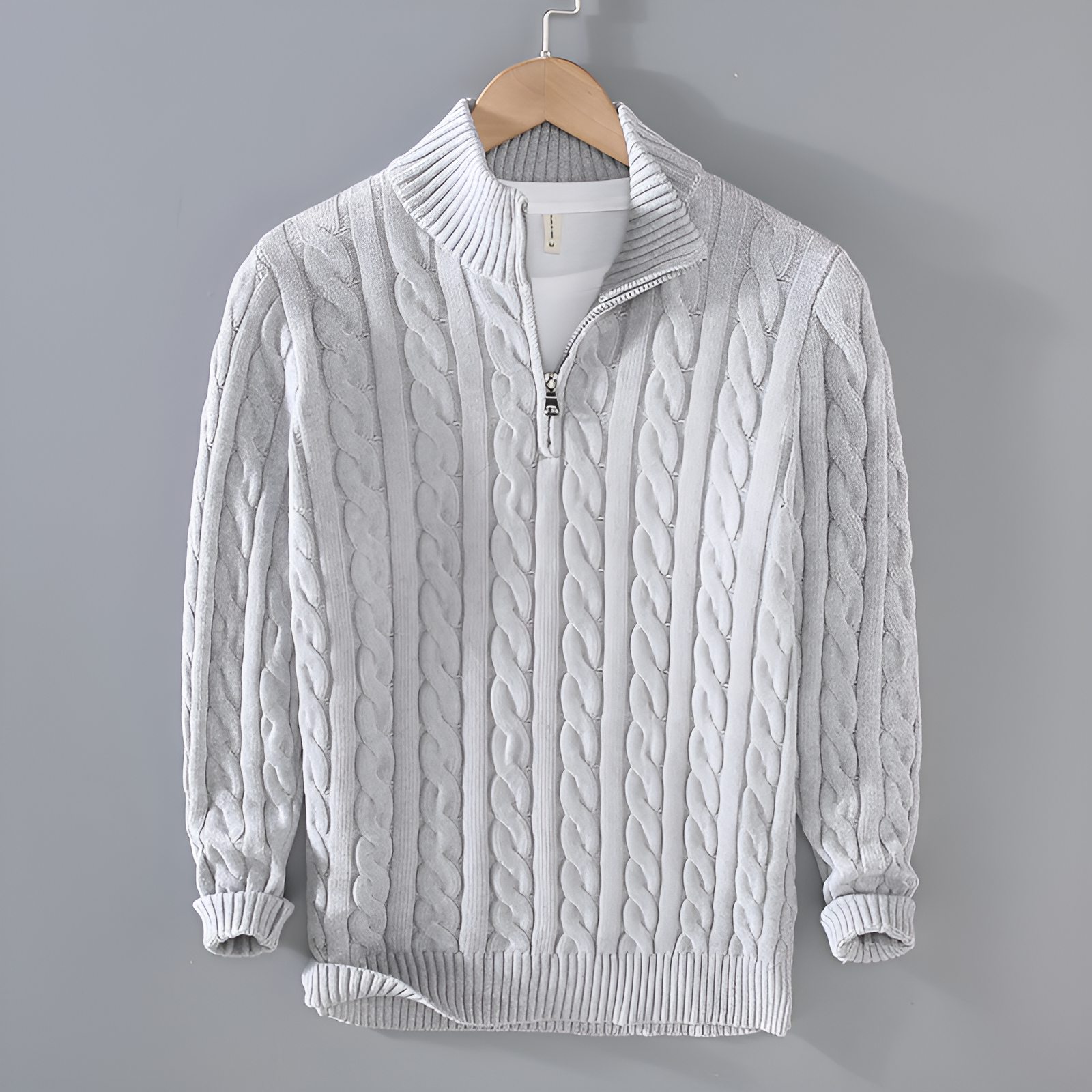 Lavoisier™ | Pull Torsadé Demi-Zip