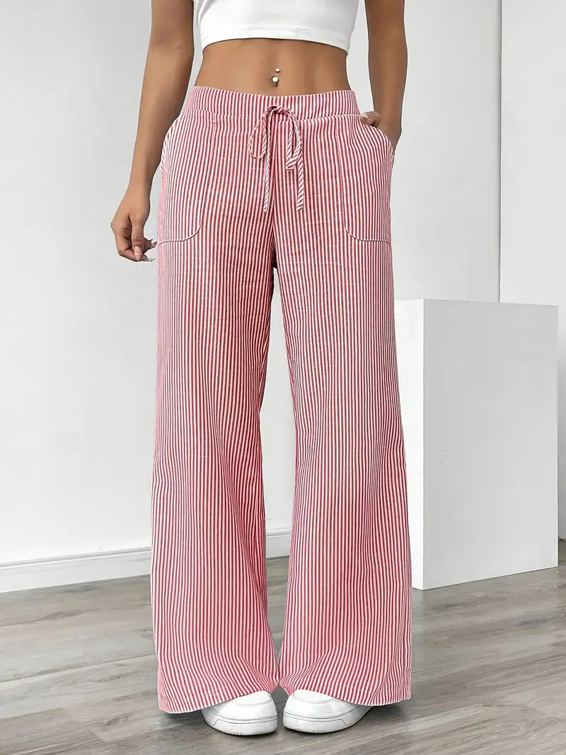 Lavoisier™ | Louise - Pantalons Rayés Décontractés