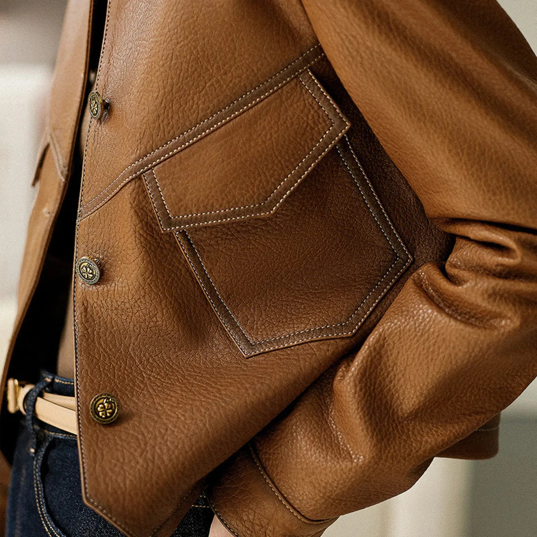 Lavoisier™ | Veste en cuir pour le automne
