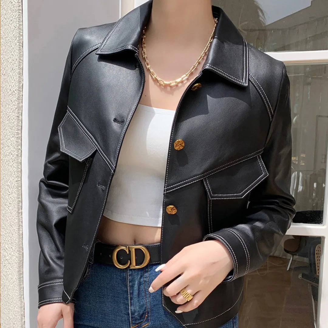 Lavoisier™ | Veste en cuir pour le automne