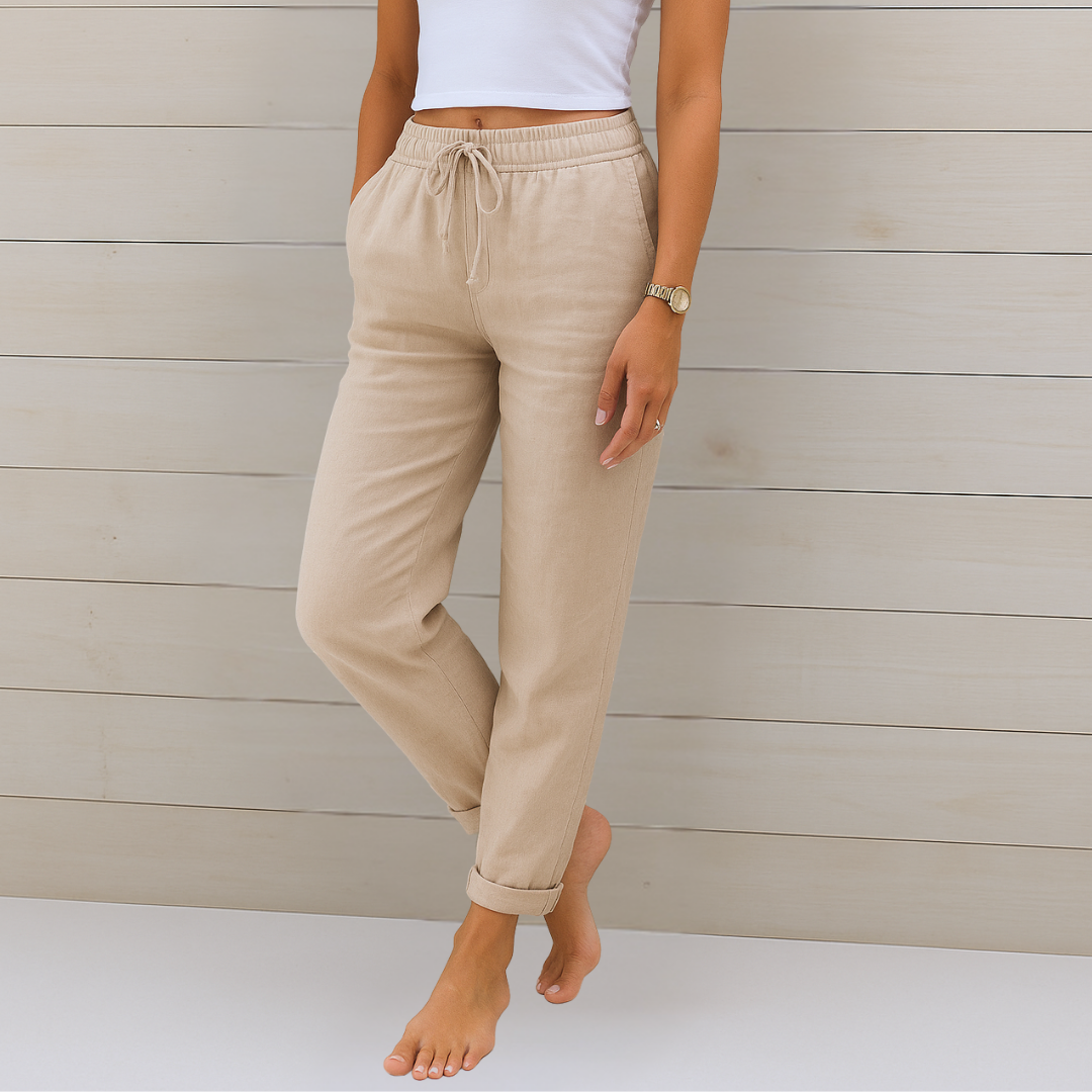 Lavoisier™ | Maja - Pantalons Stretch en Lin Respirant Premium