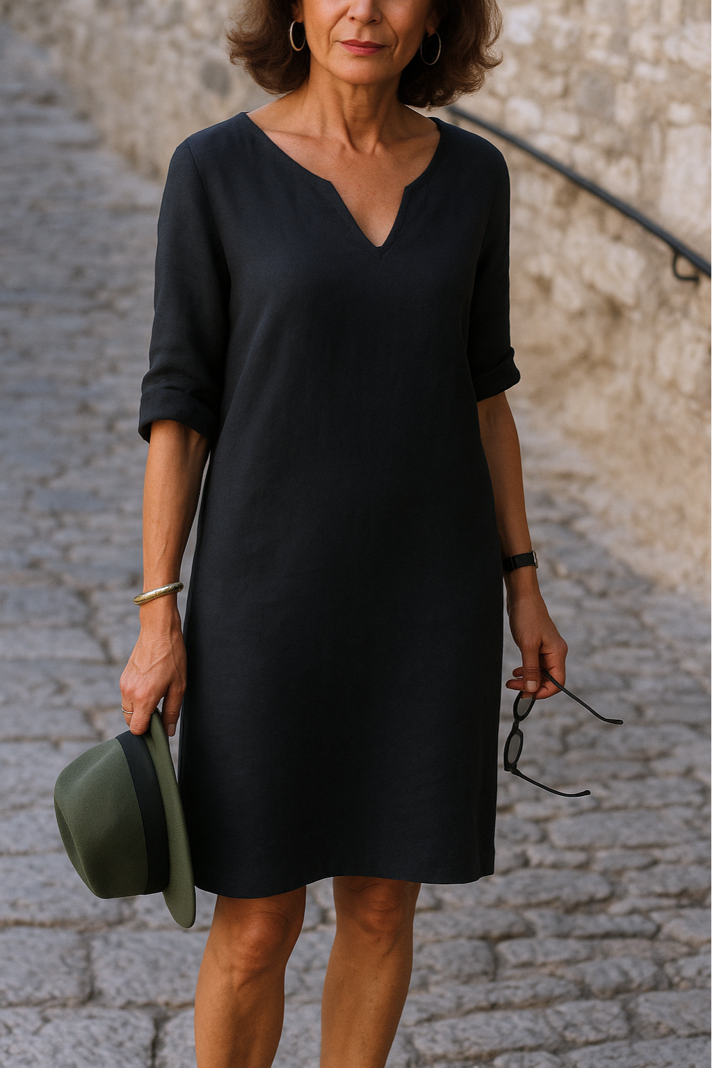 Lavoisier™ | Lisette - Robe Élégante à Encolure en V
