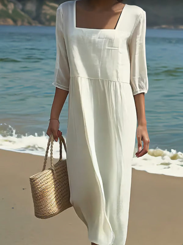 Lavoisier™ | Lunelle - Robe en lin décontractée