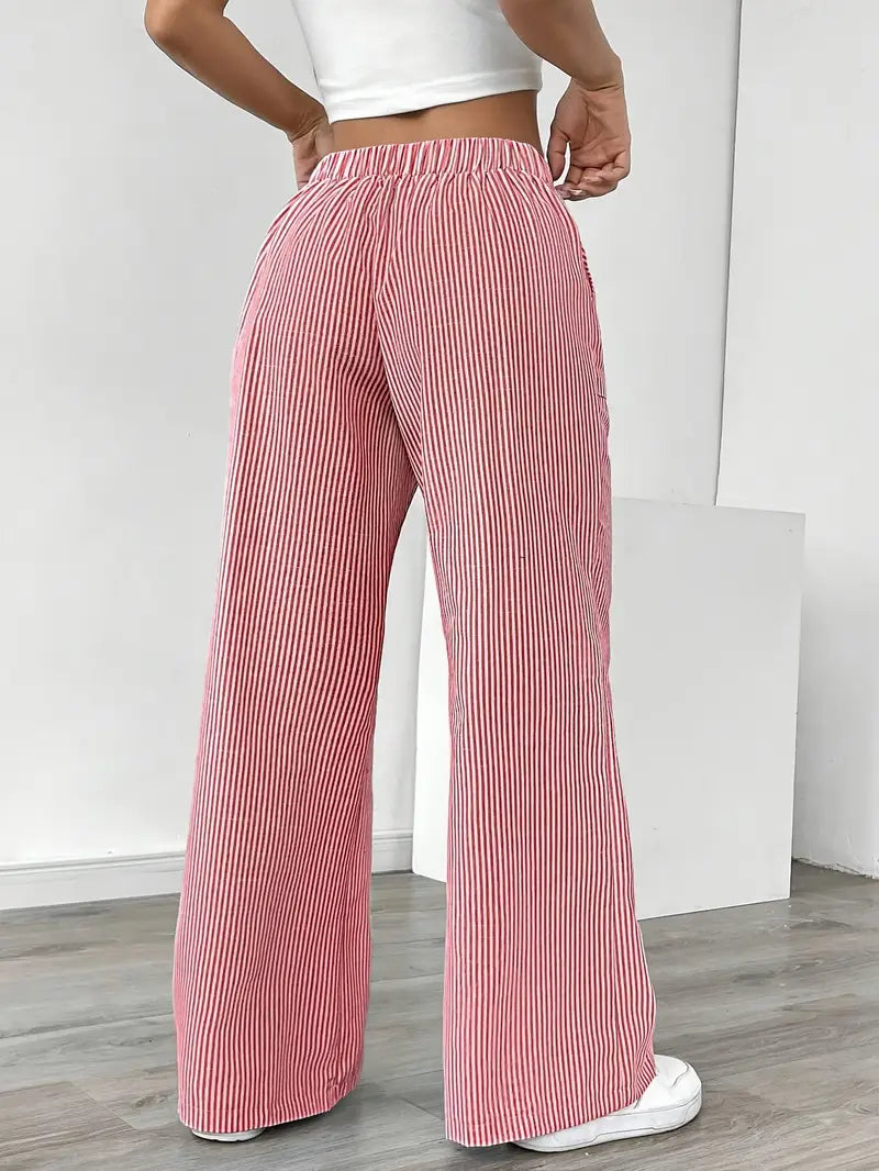 Lavoisier™ | Louise - Pantalons Rayés Décontractés
