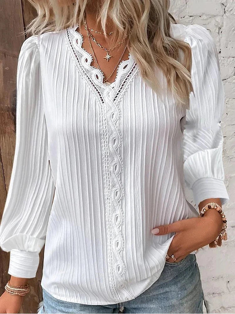 Lavoisier™ | Lilly - Élégante Blouse Plissée