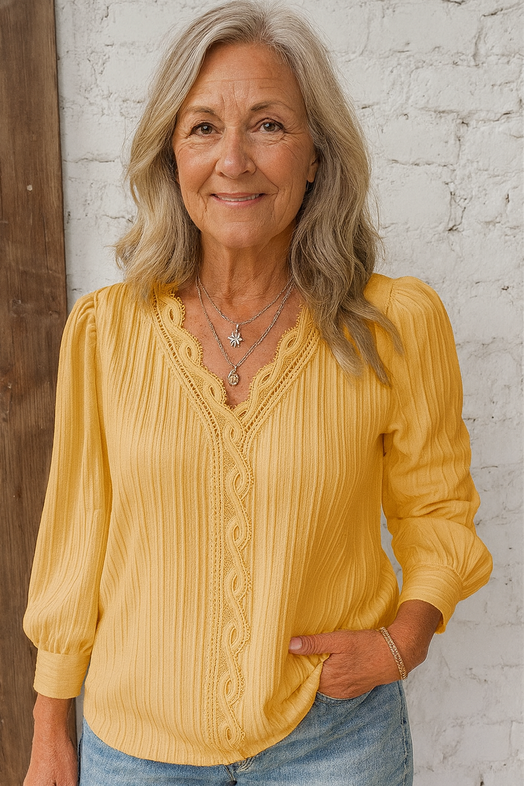 Lavoisier™ | Lilly - Élégante Blouse Plissée