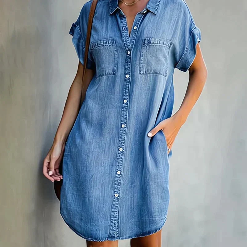Lavoisier™ | Aubree - Robe Décontractée En Denim