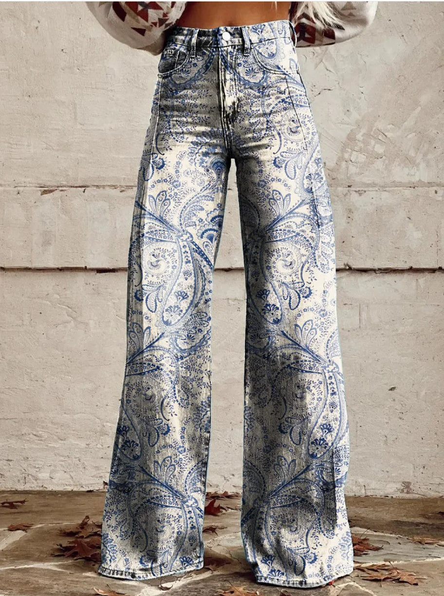 Lavoisier™ | Azly - Pantalon floral décontracté et élégant