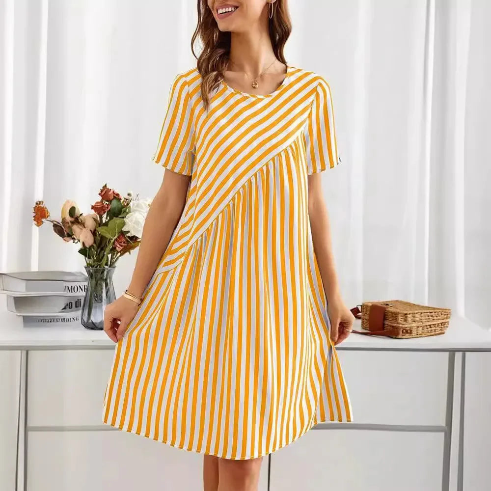 Lavoisier™ | Clara - Robe Rayée d’Été