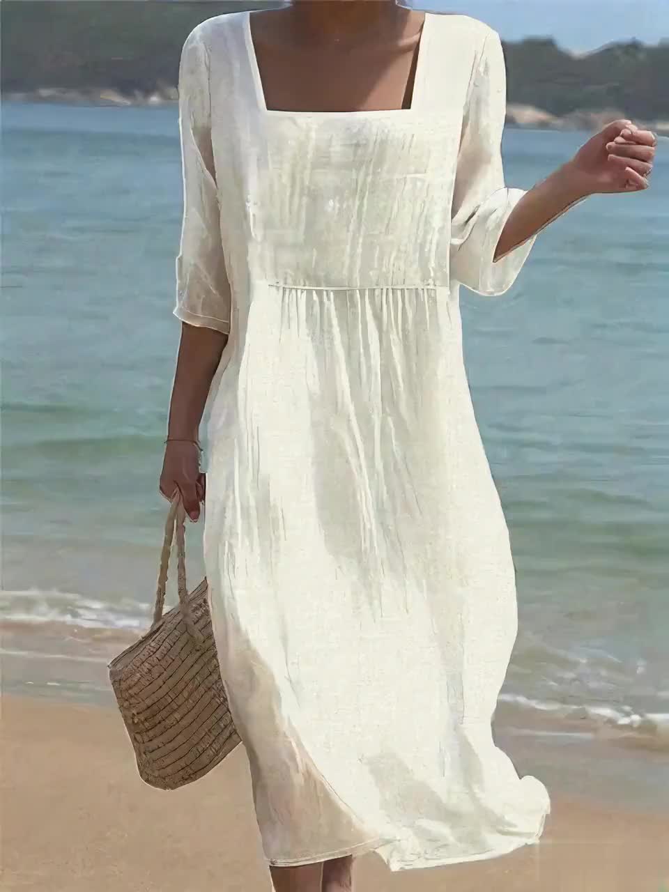 Lavoisier™ | Lunelle - Robe en lin décontractée