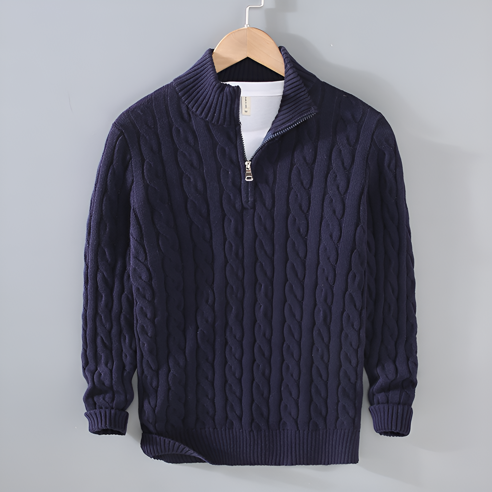 Lavoisier™ | Pull Torsadé Demi-Zip